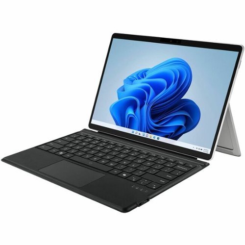 Adesso - Bluetooth keyboard for Microsoft Surface Pro 3/4/5/6/7 - Aluminum Body - 1" Height x 5" Width x 12" Depth - Silver-Front_Standard 