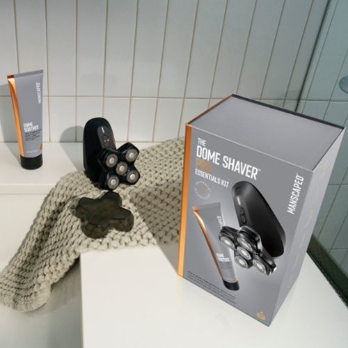 Manscaped The Dome Shaver Pro Essentials Kit Rechargeable Wet/Dry Scalp and Bald Head Shaver Gift Set - Black BUY IN EUROPE