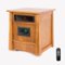 Lifesmart - 8 Element Infrared Heater Wood Cabinet - Dark Oak-Front_Standard