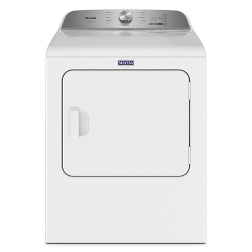 Maytag - 7.0 Cu. Ft. Electric Dryer with Steam and Pet Pro System - White-Front_Standard