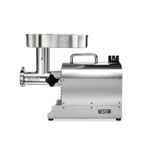Weston - Pro Series #8 Meat Grinder - .75 HP - STAINLESS STEEL-Front_Standard 