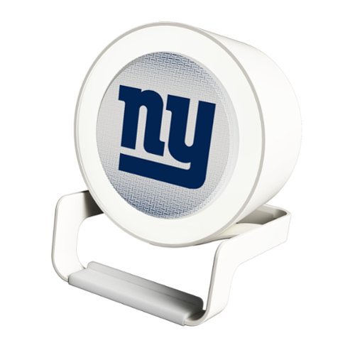 Keyscaper - New York Giants Linen Print Nightlight Charger & Bluetooth Speaker - White-Front_Standard 