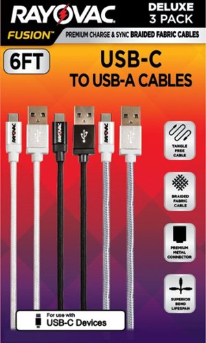 Rayovac - TYPE C CABLES - black