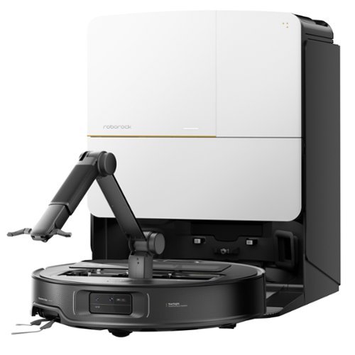 Roborock - Saros Z70 Robot Vacuum & Mop, OmniGrip Arm, 22,000Pa Suction, 3.14" Ultra Slim, Obstacle Avoidance, AdaptiLift Chassis - Silver