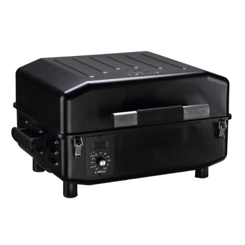 Z GRILLS - 200A Portable Wood Pellet Grill and Smoker - Black-Angle_Standard 