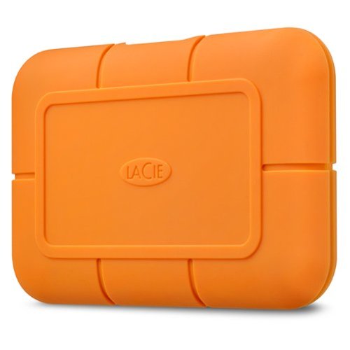 LaCie Rugged 4TB External USB-C, USB 3.2 Portable SSD with Rescue Data Recovery Services - Orange INTERNATIONAL SHIPPING