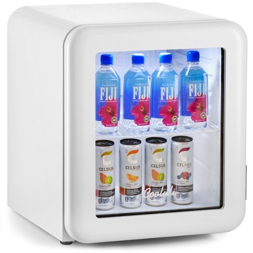 Cooluli Decor 1.7 cuft Glass Beverage Cooler - White