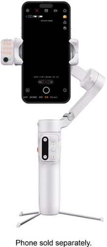 Hohem iSteady V3 3-Axis Gimbal Stabilizer for Smartphone w/ AI Tracking, Detachable Remote, Extendable Pole, & Magnetic Light - White BUY IN AUSTRALIA