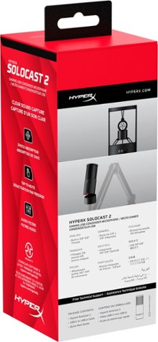 HyperX SoloCast 2 Wired Cardioid USB-C Condenser Gaming Microphone - Black BUY IN CANADA