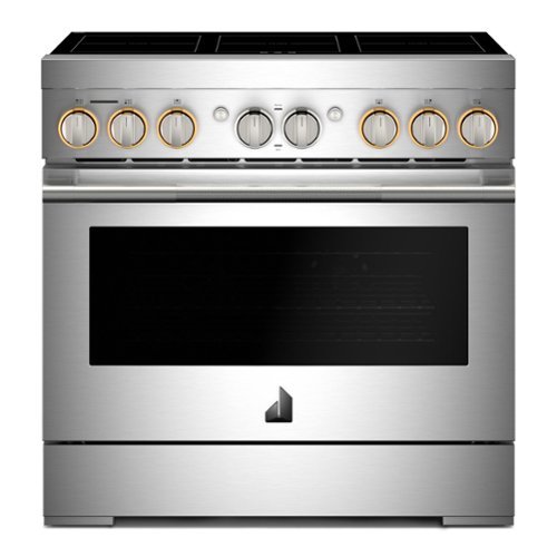 JennAir - RISE 5.1 Cu. Ft. Freestanding Electric Induction Range - Stainless Steel-Front_Standard 