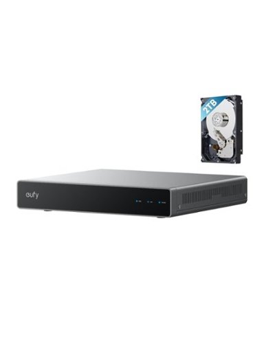 NVR S4, 8–16CH, Local AI, Smart Search, 2TB HDD (Up to 16TB), 24/7 Recording, Works with eufy PoE Cams - Silver-Front_Standard 