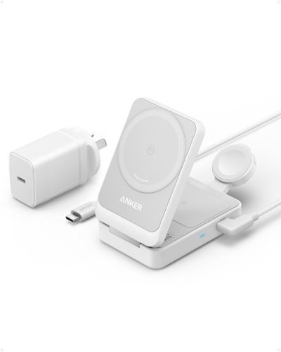 Anker - MagGo 3-in-1 Qi2 15W Wireless Charging Station - White