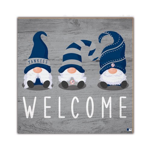 Fan Creations - New York Yankees 10'' x 10'' Welcome Gnomes Sign - Multicolor-Front_Standard 