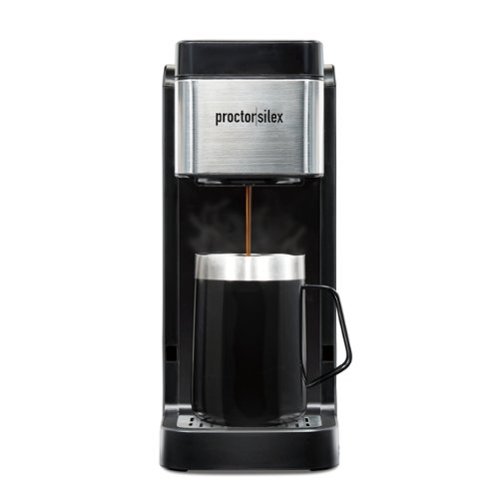 Proctor Silex - Single-Serve Coffee Maker with 40 oz. Reservoir - Black-Front_Standard 