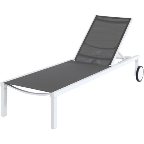 Mod Furniture - Peyton Sling Armless Chaise Lounge - White/Gray-Front_Standard 