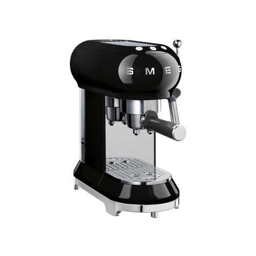 SMEG - Semi-Automatic Espresso Machine with 15 bar pressure - Black-Front_Standard 