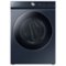Samsung - Open Box BESPOKE 7.6 Cu. Ft. Stackable Smart Gas Dryer with Steam and AI Optimal Dry - Brushed Navy-Front_Standard