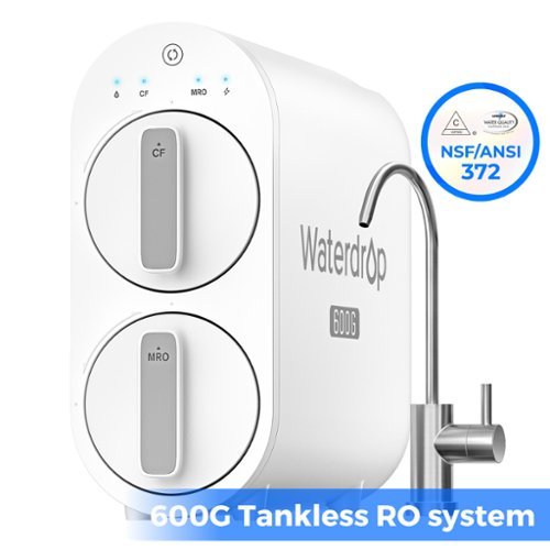 Waterdrop - G2P600 Reverse Osmosis System, 600 GPD Tankless RO Water Filter System - White-Front_Standard 