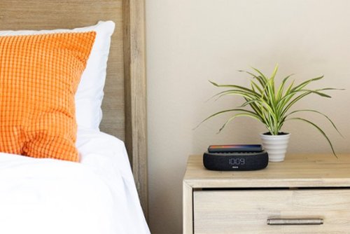 iHome TimeBoost - Bluetooth Stereo Alarm Clock with Speakerphone, Wireless Charging and USB Charging - Black/Gunmetal BUY IN JAPAN