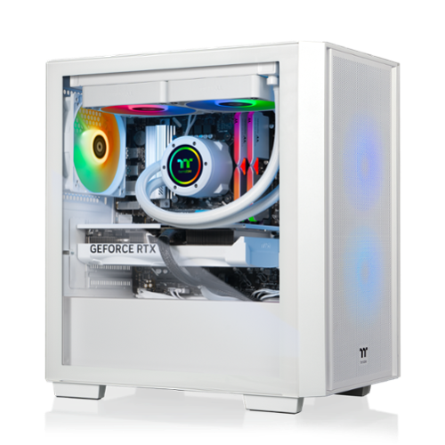 Thermaltake - LCGS Versa i570S Gaming Desktop Intel Core i9-14900KF, 32GB RGB Memory, NVIDIA GeForce RTX 5070, 1TB SSD NVMe M.2, WiFi - White