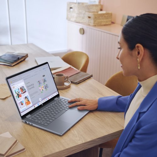 HP 14 2K Touchscreen 2-in-1 Chromebook Plus - Intel Core 3 N355 - 8GB Memory - 256GB UFS - Meteor Silver BUY IN UAE