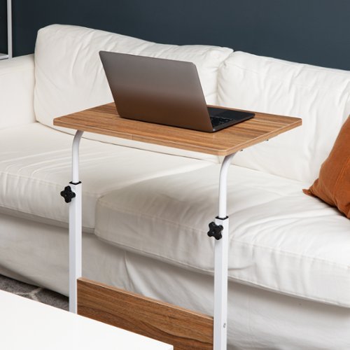 Mind Reader Standing Desk, Laptop Stand, Height Adjustable, Computer Table, Work Table, MDF, 21.75L x 15.75W x 33H - Brown SHOP ONLINE