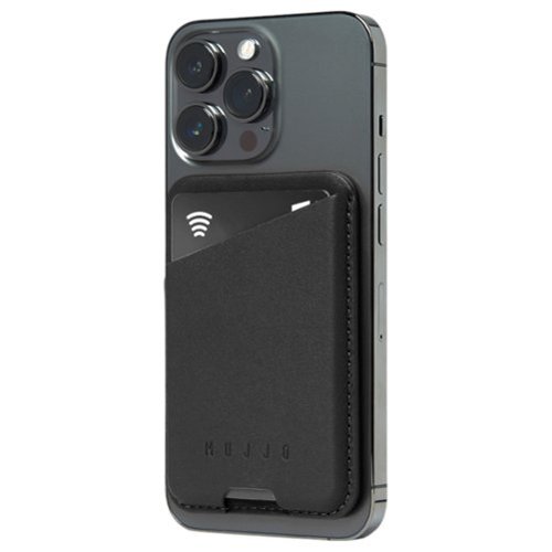 Mujjo - Full Leather Magnetic Wallet for Apple iPhone - Black