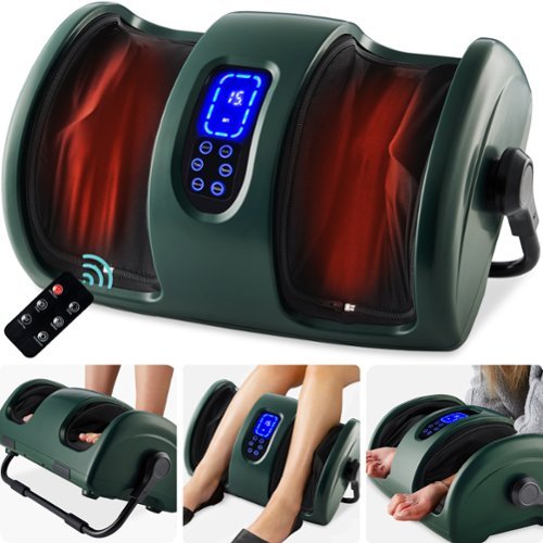 Best Choice Products - Foot Massager Machine, Therapeutic Reflexology Massager w/ High-Intensity Rollers - Dark Green-Front_Standard 