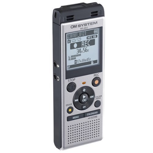 OM System WS-882 Digital Voice Recorder - Black/Grey WORLDWIDE DELIVERY