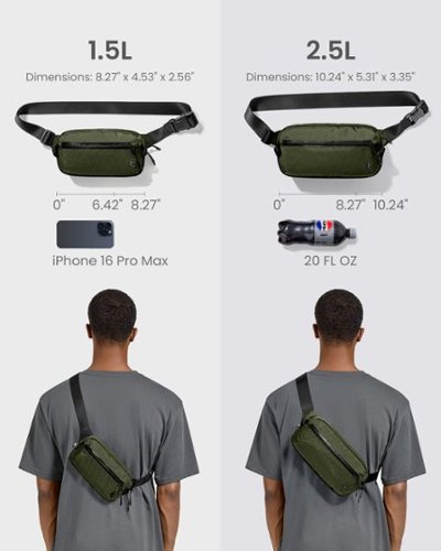 tomtoc Aviator-T35 2.5L X-Pac Sling Bag with RFID Blocking, Minimalist Crossbody Bag Chest Shoulder Pack for Travel, Everyday - Green BUY ONLINE