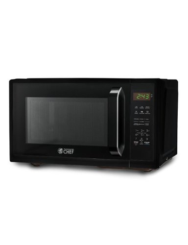 Commercial Chef - Countertop Microwave Oven 0.9 Cu. Ft. 900W - Black-Front_Standard 