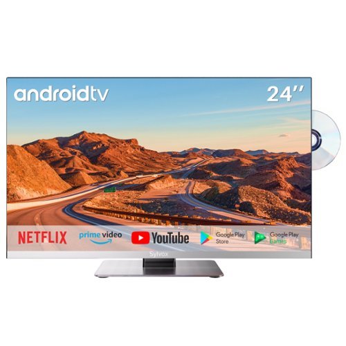 Sylvox - 24 inch Smart RV TV, 12 Volt TV with DVD Player, 1080P Google TV for RV Camper, Frameless Design(Limo Series)-Front_Standard 