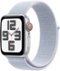 Apple Watch SE 2nd Generation (GPS+Cellular) 40mm Aluminum Case with Blue Cloud Sport Loop - Silver - (2024)-Angle_Standard