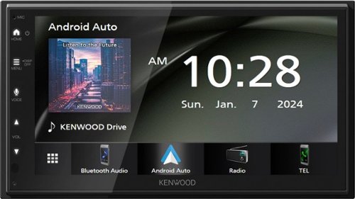 Kenwood - 6.8" - Wireless Apple CarPlay and  Android Auto Bluetooth Digital Multimedia Receiver - Black