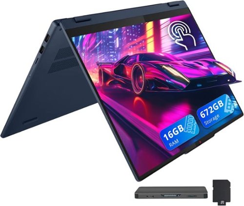 Lenovo - Ideapad 5 16" WUXGA Touch 2-in-1 Laptop,AMD Ryzen AI 5 340,16GB RAM,512GB SSD+160GB Dock Station,Win 11 - Blue-Front_Standard 