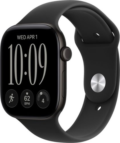 Apple Watch Series 12 (GPS) 46mm Aluminum Case with Black Sport Band - S/M - Black - (2026)
