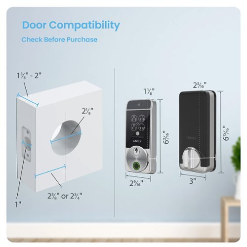 Lockly Visage Smart Lock Wi-Fi Deadbolt Facial/Keyway/Fingerprint - Satin Nickel SHOP ONLINE