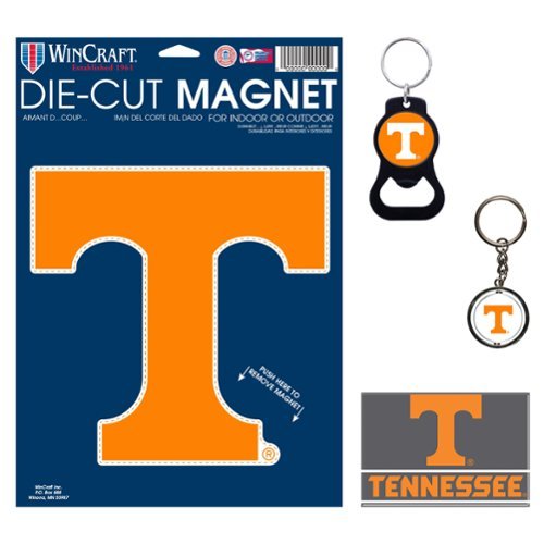 WinCraft - Tennessee Volunteers 4-Pack Key Rings and Magnets Set - Multicolor-Front_Standard 