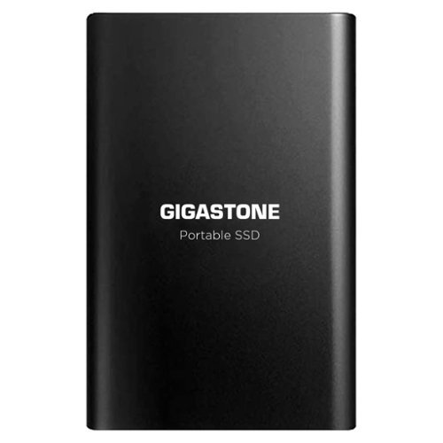GIGASTONE - Gs-ssd-p1000-1tb-r External Portable Solid-state Hard Drive, Usb 3.2 Usb-c (1 Tb) - Black-Front_Standard 