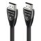 AudioQuest - Carbon 48 9.8' 4K-8K-10K 48Gbps In-Wall Rated HDMI Cable - Black/Gray Stripes-Front_Standard