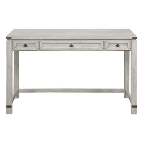 OSP Home Furnishings - Baton Rouge Desk - Champagne Oak-Front_Standard 