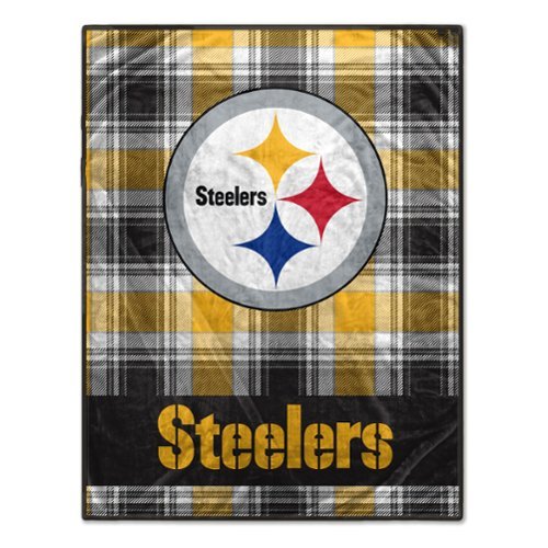 Pegasus - Pittsburgh Steelers 66" x 95" Oversized Plaid FAN-mily Ultra Cozy Blanket - Multicolor-Front_Standard 
