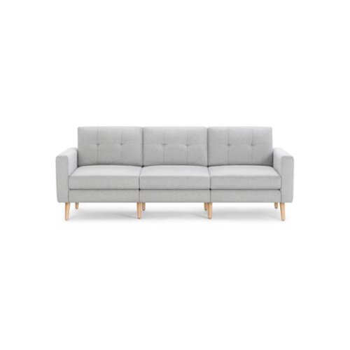 Burrow - Mid-Century Nomad Sofa - Crushed Gravel-Front_Standard 