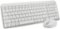 Logitech - MK250 Full-size Bluetooth Wireless Keyboard and Mouse Combo for Windows/MacOS with Fast & Easy Connectivity - Off-White-Front_Standard