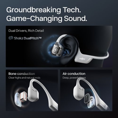Shokz OpenRun Pro 2 Mini Wireless Bone Conduction Open-Ear Bluetooth Sports Headphones - Silver BUY IN EUROPE