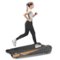 Aukfa - Home Exercise Walking Pad Under Desk Treadmill 8% Incline for Small Space - Black-Front_Standard