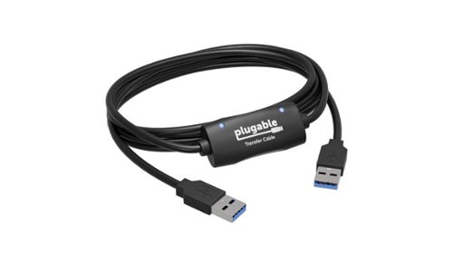 Plugable - USB 3.0 Easy Transfer Cable for Windows - Black-Front_Standard 