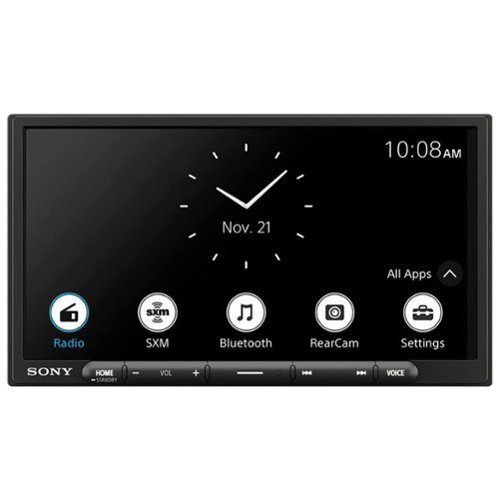 Sony - XAVAX6000 Car Audio 6.95 Inch Media Receiver with CarPlay and Android Auto - Black-Front_Standard 