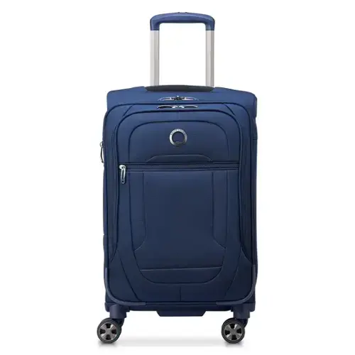 Front. Delsey - Delsey Helium DLX Expandable Spinner Carry-On Luggage - 21" Small - Navy.