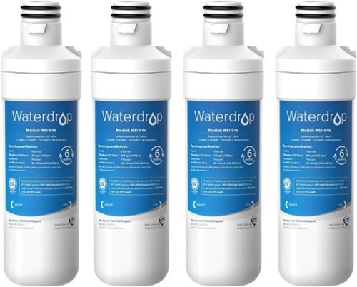 Waterdrop - WD-F46 Refrigerator Water Filter 4-Pack - White-Front_Standard 